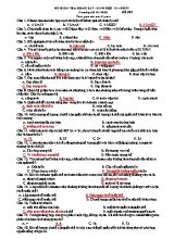 Đề thi kiểm tra khảo sát môn Sinh học Lớp 12 - Đề 001 - Năm học 2019-2020 (Có đáp án)